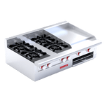 Estufa a Gas, 4 quemadores, plancha, gratinador Coriat MINICHEF MASTER DE MESA