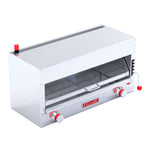 Salamandra a Gas, 2 Quemadores Infra-Rojo, Palanca 5 Posiciones, Capacidad 2 Platillos 25 cm ø Coriat SC-31.5-G MASTER