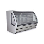 Vitrina Exhibidora Vidrio Curvo 182cm Acero Inox Torrey DRD6-AI