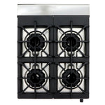 Parrilla a Gas 4 Quemadores Octagonales, 2 Parrillas Superiores Coriat PCV-4 MASTER DE MESA