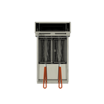 CORIAT TURBO-20-3Q DE PISO MASTER Freidora de piso, a gas, 2 canastillas, 20 litros, 3 quemadores y zona fría al fondo