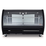 Vitrina Exhibidora Vidrio Curvo Negra 200cm Torrey TEM200N LS