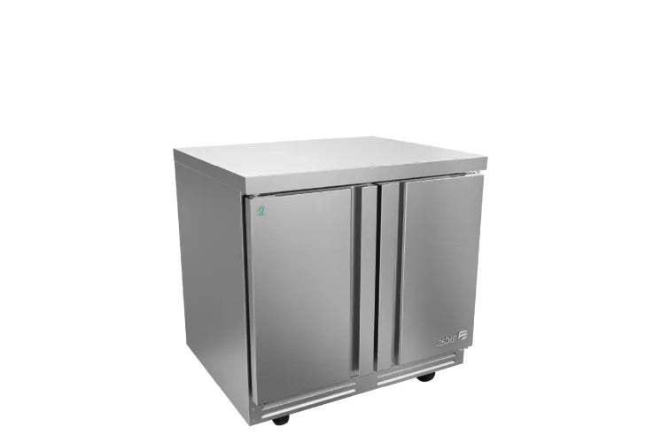 ASBER AUTR-48 P HC Mesa Bajo Mostrador Refrigerada – Premium con 2 puertas, 16.7 pies