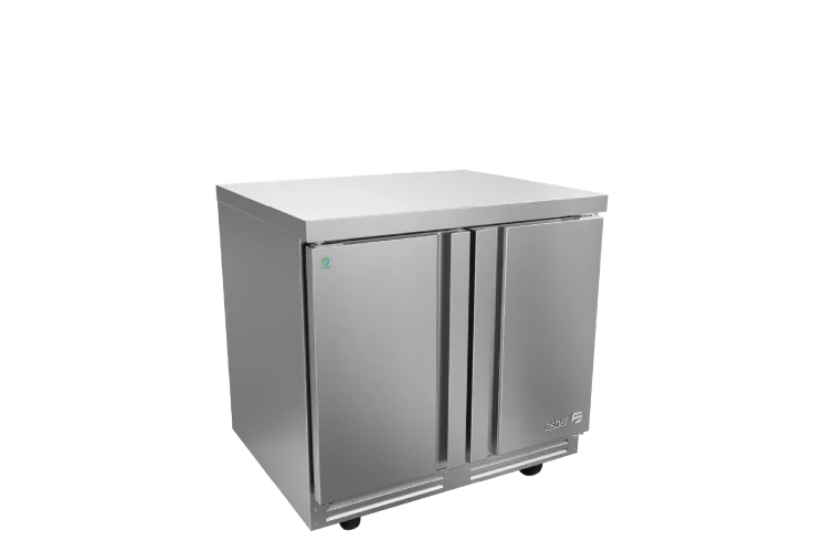 ASBER AUTR-60 P HC Mesa Bajo Mostrador Refrigerada – Premium con 2 puertas, 20.6 pies