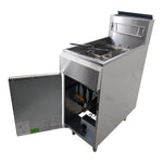 Freidora A Gas 1 Tina 3 Quemadores Acero Inoxidable Asber AEF-4050-S-E