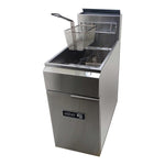 Freidora A Gas 1 Tina 3 Quemadores Acero Inoxidable Asber AEF-4050-S-E