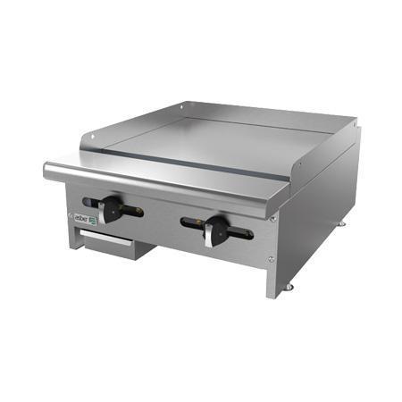 ASBER AEMG-24-H Plancha Lisa a Gas con Placa de 3/4″ 2 Quemadores Teriyaki Teppanyaki Planchas ASBER