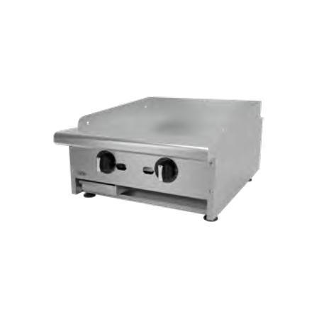 Asber AETG-24-H Plancha Lisa Termostática 2 Quemadores Tipo U Teriyaki Teppanyaki Planchas ASBER