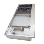 ASBER AM-72 Estufa Multiple 4 Fuegos Abiertos + Asador 12" + Plancha 24" + Gratinador + Freidora Envio Cobrar Estufas / Mixtos / Con y sin Horno ASBER