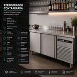 Mesas de Trabajo Refrigerada 2 Puertas Acero Inox 9 Pies Asber ASTR-60 HC
