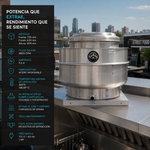 Extractor De Aire Para Campanas Industriales 1.0Hp 120V Drago ED-10-NV-01