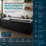 Botellero Refrigerado Vinil Negro 3 Puertas 30.1 Pies Asber ADBC-94 HC