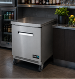 Mesa Refrigerada Bajo Mostrador 1 Puerta Acero Inox 6.9 Pies Asber AUTR-27 HC
