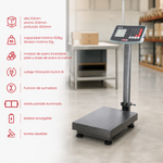 Báscula de Recibo, con Plato Anti-derrapante, Doble Pantalla, Batería Recargable 100 kg Torrey DFABRPP1003