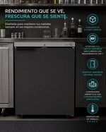 Refrigerador Contrabarra Vinil Negro 1 Puerta 9.6 Pies Asber ABBC-23 HC