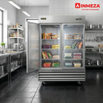 Congelador Vertical Acero Inox Puerta de Cristal 41 Pies Rhino CONVECRI-47
