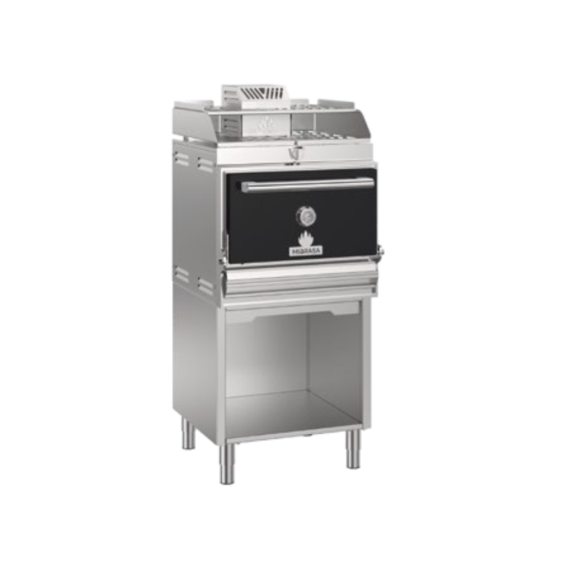 Horno con Mueble y Soporte para Bandejas, 75 a 95 comensales Mibrasa HMBMASB75-BS
