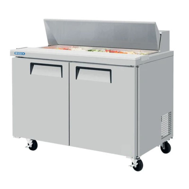 Mesa Refrigeradora 2 Puertas Para Preparar Sándwiches Y Ensaladas, 16.26 Pies 1/3 HP 115V Sobrinox MRSS-48-2S