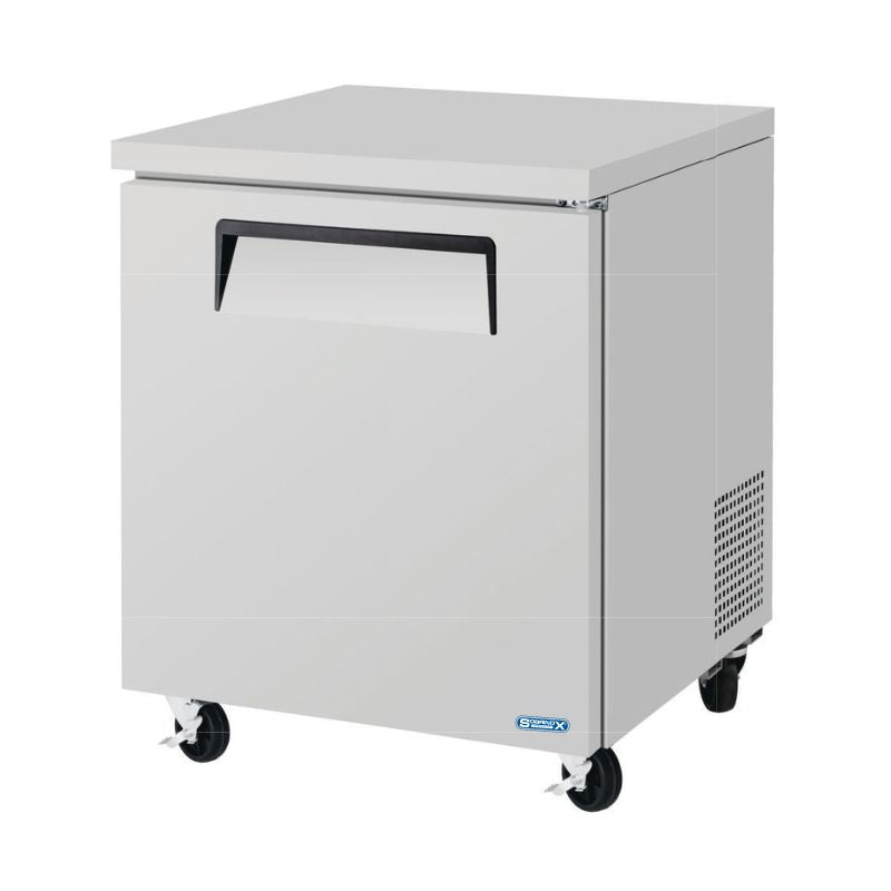 Mesa Refrigerada Bajo Barra 1 Puerta Solida, 7.11 Pies 1/8 HP 115V Sobrinox MRBBS-28-1S