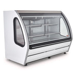 Vitrina Exhibidora Vidrio Curvo 152cm Blanco Torrey DRD5-B