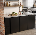 Refrigerador Contrabarra Vinil Negro 3 Puertas 18.3 Pies Asber ABBC-24-72 HC