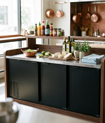 Refrigerador Contrabarra Vinil Negro 3 Puertas 34.4 Pies Asber ABBC-94 HC