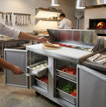 Mesa Para Ensaladas 2 Puertas 9 Pies Icehaus ME-2P-SS-03