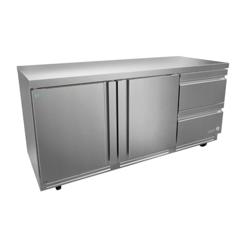 ASBER AUTR-72-D2 P HC Mesa Bajo Mostrador Refrigerada – Premium con 2 Puertas y 2 Cajones, 25.4 pies