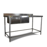 Fregadero 160x70-2 Tarja Izquierda Patas Inoxidable S/E Inmeza F2Ii