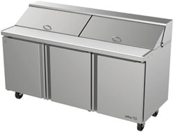 ASBER APTS-72-18 HC Mesa Refrigerada Ensalada con 3 puertas, 18 Insertos, 20.6 pies