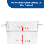 Recipientes Graduado Redondo 1 Qt Caledonia REPORE-1
