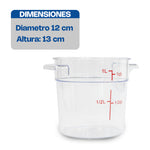 Recipientes Graduado Redondo 1 Qt Caledonia REPORE-1