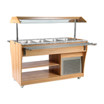 Mesa Buffetera Refrigerada Movil De 4 Insertos 270 W 110 V Migsa RTS-1490L