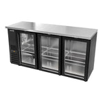 Refrigerador Contrabarra Vinil Negro 3 Puertas Cristal Deslizables 18.3 Pies Asber ABBC-24-72-G SD HC