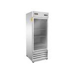 Refrigerador Vertical Acero Inox Puerta de Cristal 23 Pies Rhino REVECRI-23