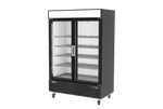 Refrigerador Vertical Vinil Negro 2 Puertas Cristal 49 Pies Asber ARMD-49 HC