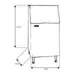 TORREY DH-250/556 Deposito para Fabrica de Hielo 76 x 79 x 127 cm. 250 Kg. Envío por cobrar Fabrica Hielo TORREY