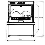 TORREY LV-450 Lavavajillas Cesta 500X500 MM 1 Ciclo 180" Envío por cobrar Lavaloza TORREY