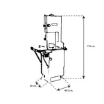 TORREY ST-305-SH MONOFASICO ST305SHMONO SIERRA CARNE ACERO INOXIDABLE 3 HP 220V (0ST305SH261) Envío por cobrar Sierra para carne TORREY