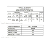 Torrey TEC250 Vitrina tramo exhibidor carnicero modular 2.5m frente (PTVC-0001) Envío por cobrar Vitrinas / Exhibidores TORREY