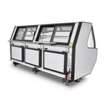 Vitrina Carnicera Tramo Exhibidor Vidrio Frontal Abatible Acero Inox 250cm Torrey TEC250LIFT-AI