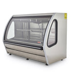 Vitrina Exhibidora Vidrio Curvo 152cm Acero Inox Torrey DRD5-AI