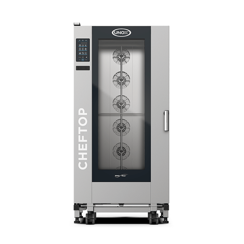 UNOX XEVL-2021-GPRS-KIT HORNO A GAS COMBINADO 20 GN 2/1 BANDEJAS