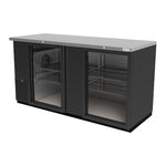 Refrigerador Contrabarra Viinil Negro 2 Puertas Cristal 19 Pies Asber ABBC-58G HC
