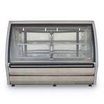 Vitrina Exhibidora Vidrio Curvo 152cm Acero Inox Torrey DRD5-AI