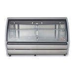 Vitrina Exhibidora Vidrio Curvo 182cm Acero Inox Torrey DRD6-AI