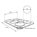 BAK PME286 Placa mantecadas estanada 6 cavidades Envío por Cobrar Utensilios Bak