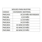 BAK PME286 Placa mantecadas estanada 6 cavidades Envío por Cobrar Utensilios Bak