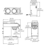 BUNN 12950.0213 CWTF15-3 CAFETERA AUTOMATICA 12 TAZAS 3 CALENTADORES