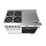 Estufa 4 Quemadores, Horno y Plancha De 2 Pies Drago CG-41PD